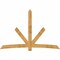 Ekena Millwork Alberta Rough Sawn Timber Gable Bracket, Western Red Cedar, 108"W x 72"H x 6"D x 6"F, 16/12 Pitch GBW108X72X0606ALB00RWR - alternate 1